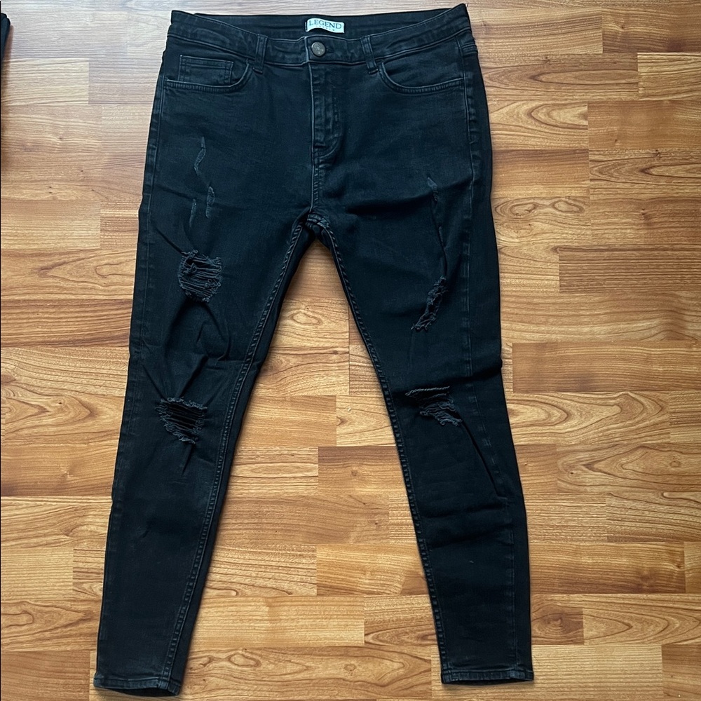 Legend London Men’s Black Skinny Jeans